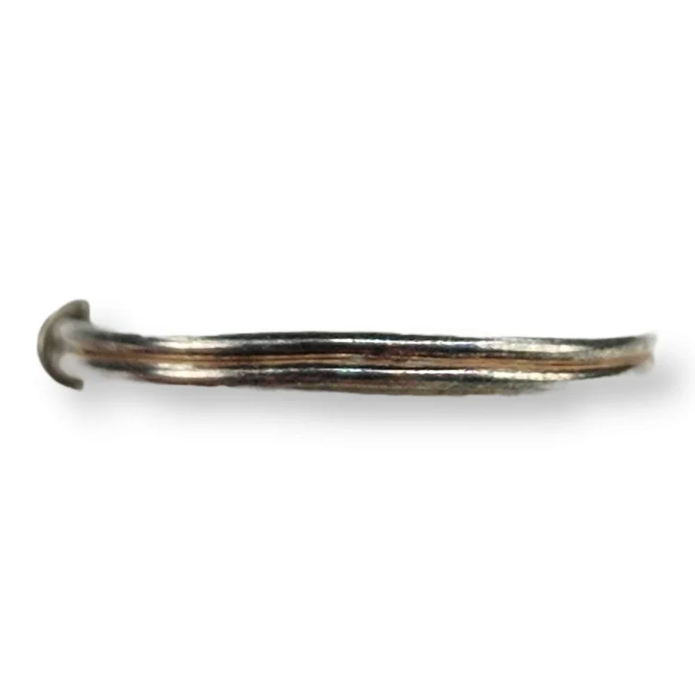 Tiny Vintage Sterling Silver 925 Green Stone‎ Dolphin Ring Size 4.5